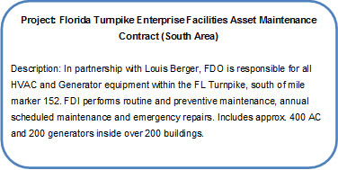 Florida Turnpike project description.
